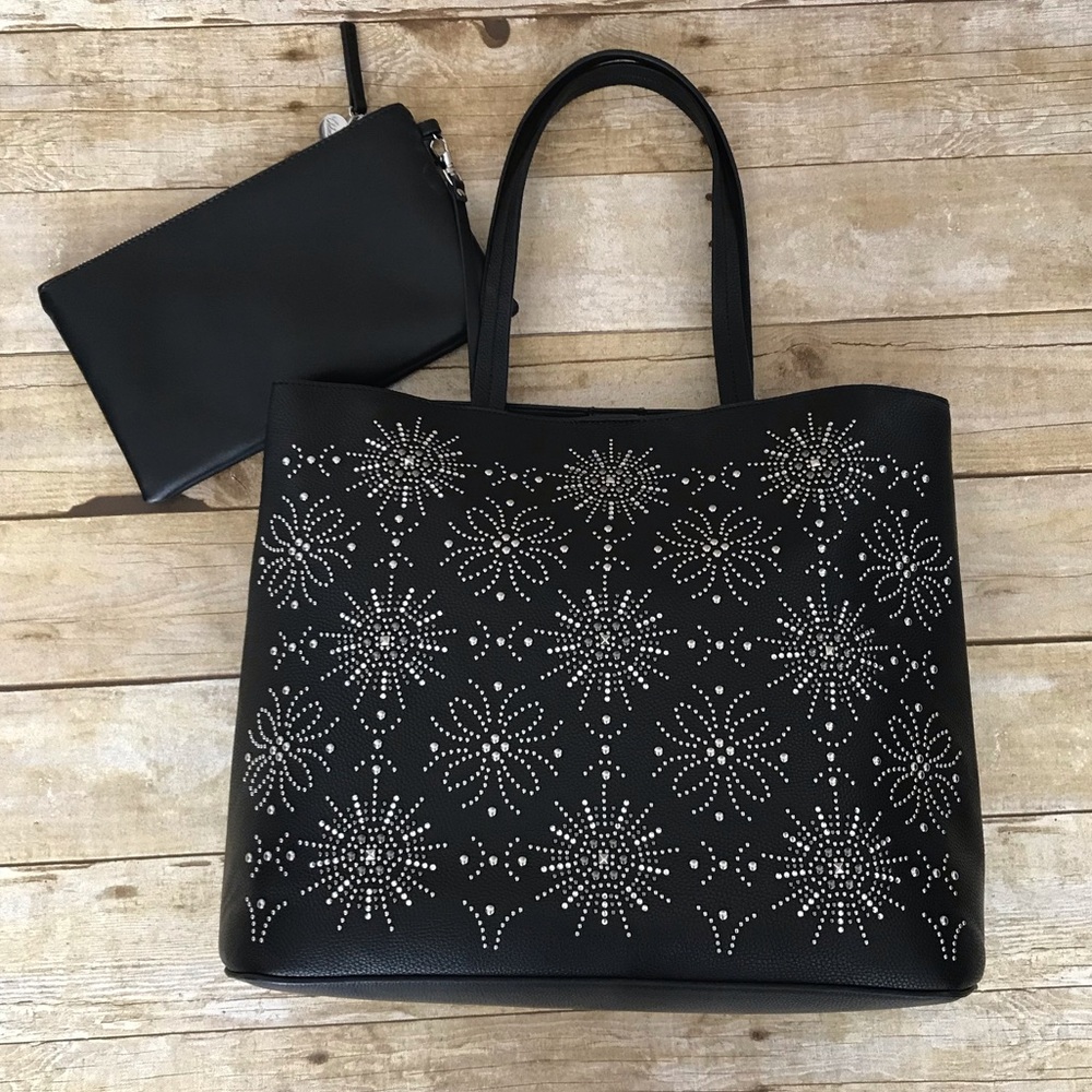 Chelsea28 Starburst Faux Leather Tote & Zip Pouch.
